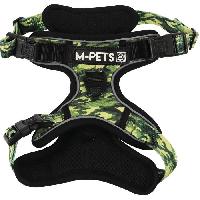 Attache - Sellerie Harnais - M PETS - HIKING - Camouflage S - Tissu rembourre -Attache securite - Poignee - Laisse dos-avant