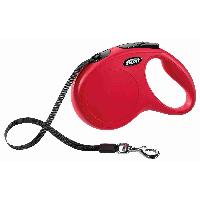 Attache - Sellerie Laisse enrouleur pour chien moyen FLEXI New CLASSIC - 5m - Rouge