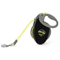 Attache - Sellerie Laisse sangle TRIXIE flexi GIANT - Taille M - 8m - Noir et jaune fluo