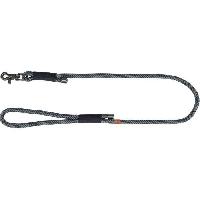 Attache - Sellerie Laisse TRIXIE Soft Rope - S?XL: 1m - ø 10 mm - Noir et gris