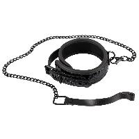 Attacher Collier avec laisse - Noir - 88cm - 40-48cm