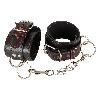 Attacher Menottes en simili-cuir - Noir et rouge - 10cm