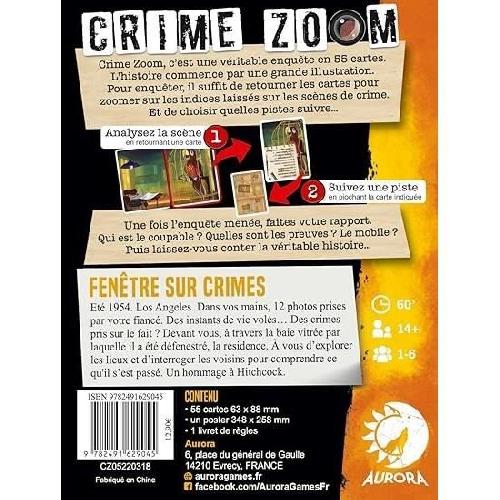 Jeu De Societe - Jeu De Plateau Aurora Jeu de stratégie Crime Zoom Fenetre sur crime - 9782491629045