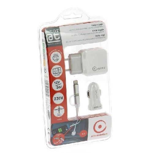 Cable - Connectique Telephone AUTO-T Cable plat 2 en 1 - micro-USB - IPhone 5et6 - Auto-t