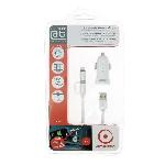Chargeur AUTO-T Kit chargeur 12-24V+cable 2en1 micro-USB-IPhone