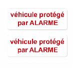 Stickers Multi-couleurs Autocollant Vehicule Protege Par Alarme X 2