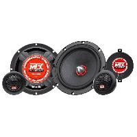 Autoradios : Enceintes - Haut-parleurs MTX TX465S Haut-parleurs voiture Kit 2 voies 16.5cm 80W RMS 4 Tweeteers néodyme 25mm Membranes pulpe célulose