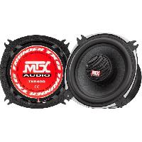 Autoradios : Enceintes - Haut-parleurs MTX TX640C Haut-parleurs voiture Coaxiaux 10cm 2 voies 70W RMS 4 Châssis alu Tweeters néodyme dôme soie Membrane pulpe célulose