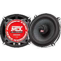 Autoradios : Enceintes - Haut-parleurs MTX TX650C Haut-parleurs voiture Coaxiaux 13cm 2 voies 80W RMS 4 châssis alu Tweeters néodyme dôme soie Membrane pulpe célulose