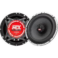 Autoradios : Enceintes - Haut-parleurs MTX TX665C Haut-parleurs voiture Coaxiaux 16.5cm 2 voies 90W RMS 4 Châssis alu Tweeters néodyme dôme soie Membrane pulpe célulose