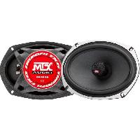 Autoradios : Enceintes - Haut-parleurs MTX TX669C Haut-parleurs voiture Coaxiaux 15x23cm 6x9 2 voies 120W RMS 4 Châssis alu Tweeters néodyme dôme soie Membrane fibre