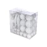Boule De Noel AUTOUR DE MINUIT Kit de 60 boules decos de noel - Blanc