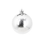 Boule De Noel AUTOUR DE MINUIT Set de 6 boules brillantes - O6 cm - Gris argent