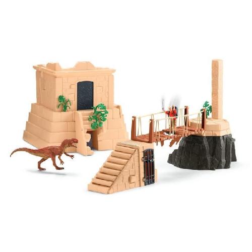 Figurine Miniature - Personnage Miniature Aventures au temple perdu. Schleich 42657 Dinosaurs. Coffret avec un dinosaure Monolophosaurus inclus. Pour enfant des 5 ans