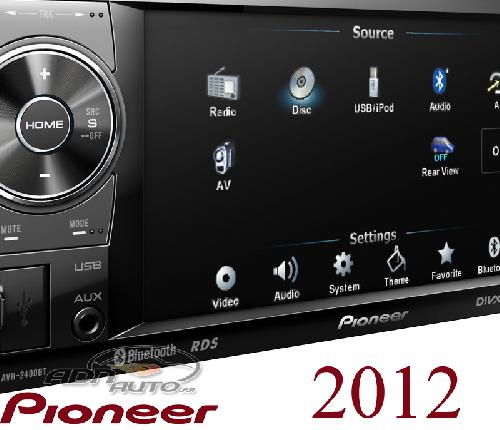 AVH-2400BT - Autoradio 2DIN DVD/MP3/DIVX - Bluetooth - Ecran 5.8p - iPod/USB - 2012