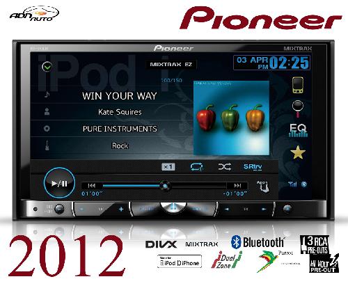 AVH-8400BT - Autoradio 2DIN DVD/MP3/DIVX - Ecran 7p - iPod/iPhone/USB/SD - 2012