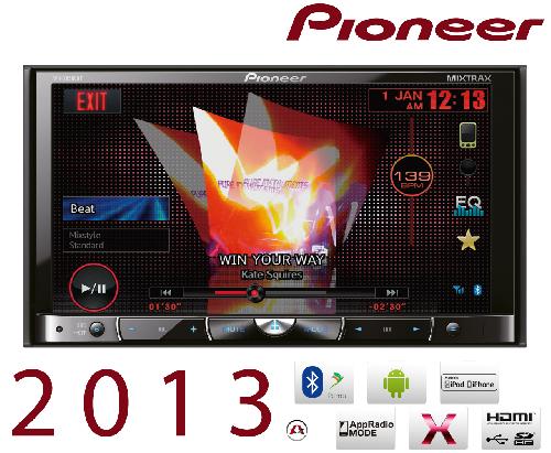 AVH-X8500BT - Autoradio 2DIN DVD/MP3/DIVX - iPod/iPhone/Android/USB/SD - Bluetooth - Ecran 7p - Mixtrax - 2013