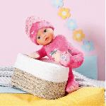 Baby Born - Sleepy - Poupee douce avec hochet integre - Rose - 30cm - Des 3 ans