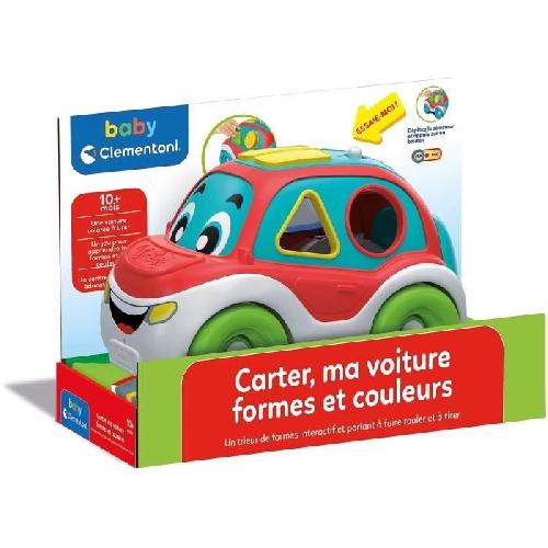 Jeu D'apprentissage Baby Clementoni - Carter. ma voiture formes et couleurs - Jeu Educatif 3 en 1 - Fabrique en Italie