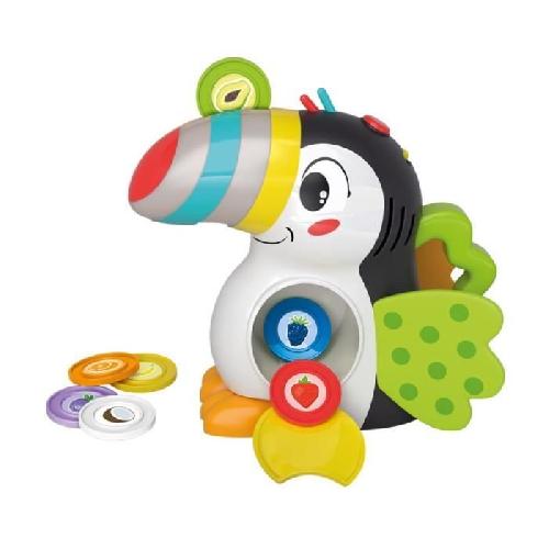 Jeu D'apprentissage Baby Clementoni - Milan. le toucan gourmand - Jeu éducatif avec fonctions éléctroniques - Bec lumineux - Ailes en tissu