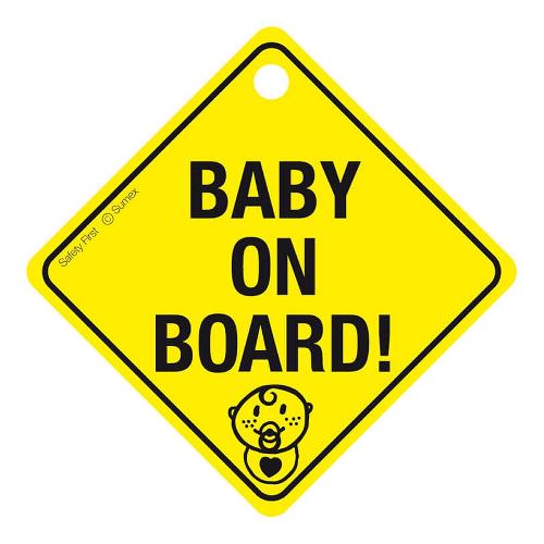 Stickers Multi-couleurs Baby On Board avec ventouse - 17x17cm