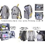 Sac A Langer BABY ON BOARD Sac a dos a langer FREESTYLE yellowstone - gris-moutarde