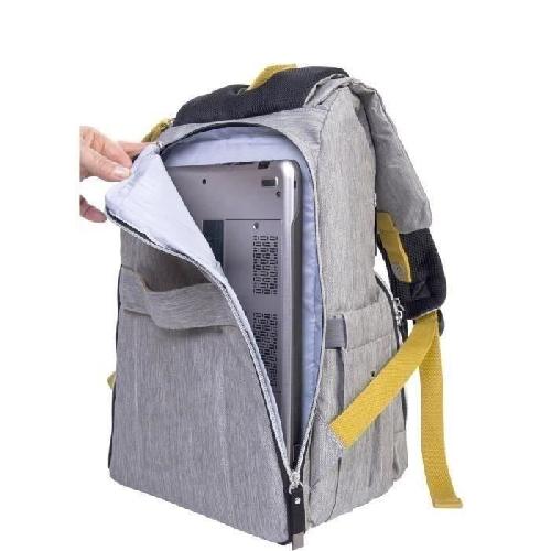Sac A Langer BABY ON BOARD Sac a dos a langer FREESTYLE yellowstone - gris-moutarde