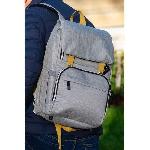 Sac A Langer BABY ON BOARD Sac a dos a langer FREESTYLE yellowstone - gris-moutarde