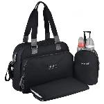 Sac A Langer Baby on board- sac a langer - sac urban classic black - 2 compartiments a large ouverture zippée - 7 poches - sac repas - tapis a la