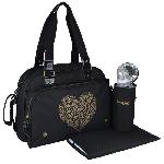 Sac A Langer BABY ON BOARD Sac a langer Simply Premium + accessoires - Noir coeur doré