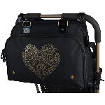 Sac A Langer BABY ON BOARD Sac a langer Simply Premium + accessoires - Noir coeur doré