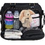 Sac A Langer BABY ON BOARD Sac a langer Simply Premium + accessoires - Noir coeur doré