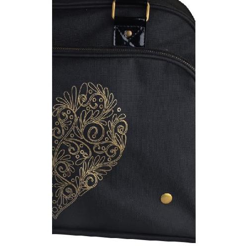 Sac A Langer BABY ON BOARD Sac a langer Simply Premium + accessoires - Noir coeur doré