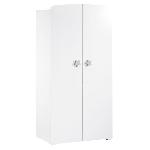 BABY PRICE Armoire chambre bebe 2 portes - Boutons etoile gris - New Basic