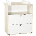 Commode A Langer - Meuble A Langer BABY PRICE ENZO Commode a langer 2 tiroirs 1 niche