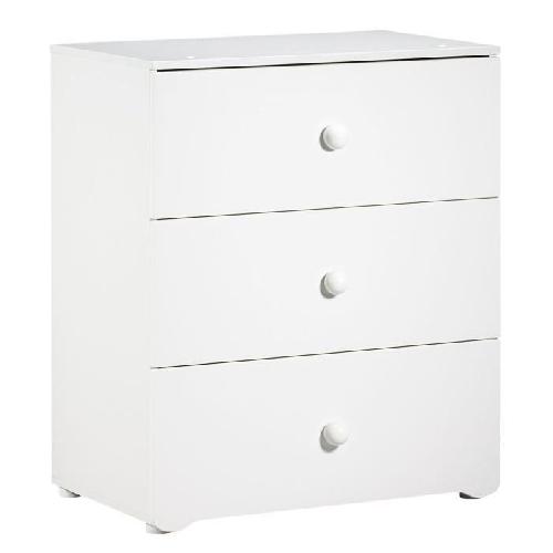 Commode A Langer - Meuble A Langer BABY PRICE New Basic Commode a langer 3 tiroirs - Boutons boule blancs