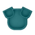Assiette - Plateau Repas BABYMOOV Assiette compartimentée bébé ISY PLATE. en silicone. souple & solide. antidérapente. passe au lave-vaisselle. chien bleu
