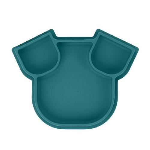 Assiette - Plateau Repas BABYMOOV Assiette compartimentée bébé ISY PLATE. en silicone. souple & solide. antidérapente. passe au lave-vaisselle. chien bleu