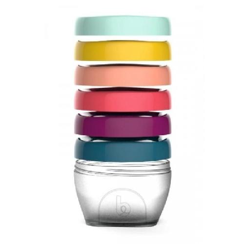 Conservation Repas BABYMOOV Babybols lot de 6 pots de conservation pour bébé 180ml. gradués. garantis sans BPA. hermétiques. surface réinscriptible