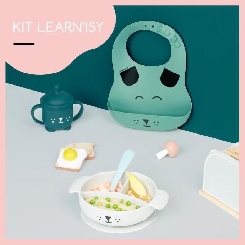 Ensemble - Set Repas Babymoov Coffret Repas 15-24 m LEARN'ISY. 1 Bol. 1 Tasse. 1 Bavoir. 1 Cuillere. Chien