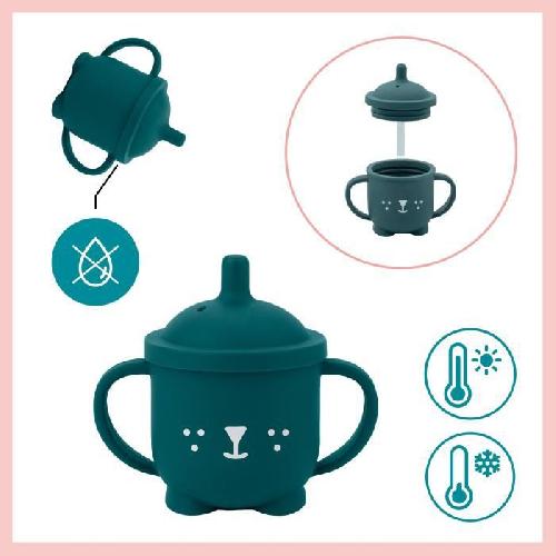 Ensemble - Set Repas Babymoov Coffret Repas 15-24 m LEARN'ISY. 1 Bol. 1 Tasse. 1 Bavoir. 1 Cuillere. Chien