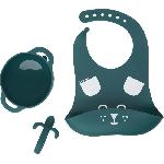 Ensemble - Set Repas Babymoov Coffret repas 6-12 mois 3 pieces. FIRST'ISY Chien Bleu