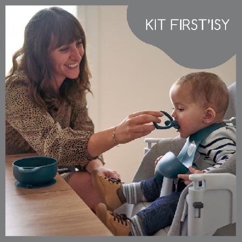 Ensemble - Set Repas Babymoov Coffret repas 6-12 mois 3 pieces. FIRST'ISY Chien Bleu