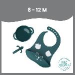 Ensemble - Set Repas Babymoov Coffret repas 6-12 mois 3 pieces. FIRST'ISY Chien Bleu