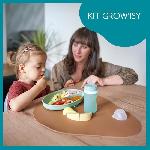 Ensemble - Set Repas Babymoov Coffret repas GROW'ISY. 24-36 mois. Contient 1 gourde. 2 cuilleres et 1 assiette compartimentée
