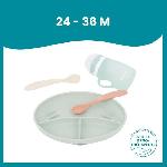 Ensemble - Set Repas Babymoov Coffret repas GROW'ISY. 24-36 mois. Contient 1 gourde. 2 cuilleres et 1 assiette compartimentée