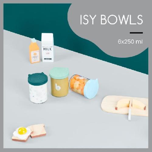 Conservation Repas Babymoov ISY BOWLS 6 Pots de conservation en Verre Borosilicate - Gradues 250ml