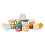 Conservation Repas Babymoov ISY BOWLS 9 Pots de conservation en Verre Borosilicate Gradués - 6x250ml + 3x120ml
