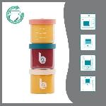 Conservation Repas Babymoov ISY BOWLS 9 Pots de conservation en Verre Borosilicate Gradués - 6x250ml + 3x120ml