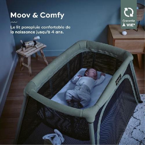 Lit Pliant - Parapluie Babymoov Lit parapluie 3-en-1 Moov and Comfy - Des la Naissance et jusqu'a 4 ans - Berceau Grand Lit d'appoint et Aire de jeux